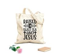 AILOONG Digitally printed canvas bags faith 12 oz thick fabric Uses as a makeup bag 25x30cm Small