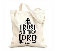 AILOONG Digitally printed canvas bags faith 12 oz thick fabric Uses as a makeup bag 35x40cm Large