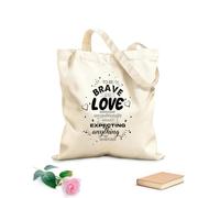 AILOONG Digitally printed canvas bags famous love quotes nice poster 12 oz thick fabric Uses as a makeup bag 25x30cm Small