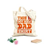 AILOONG Digitally printed canvas bags father day father day dad father typography 340g/m² thick fabric Uses as a makeup bag