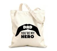 AILOONG Digitally printed canvas bags father day lettering quotes 12 oz thick fabric Uses as a makeup bag 25x30cm Small