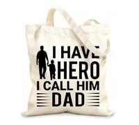 AILOONG Digitally printed canvas bags father day lettering typography 12 oz thick fabric Uses as a makeup bag 25x30cm Small