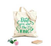 AILOONG Digitally printed canvas bags Father's Day calligraphy quotes 340g/m² thick fabric Uses as a makeup bag