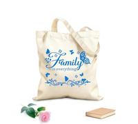 AILOONG Digitally printed canvas bags Inspirational Family is Everything 340g/m² thick fabric Uses as a makeup bag