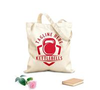 AILOONG Digitally printed canvas bags logo design with the kettlebell icon is perfect 340g/m² thick fabric Uses as a makeup bag