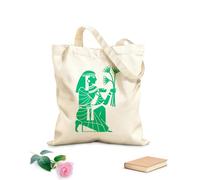 AILOONG Digitally printed canvas bags Silhouettes of king and queen on Egyptian papyrus offering sacrifices to the gods Ancient Egyptian gods 340g/m² thick fabric Uses as a makeup bag