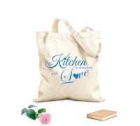 AILOONG Digitally printed canvas bags This kitchen is seasoned with love. 340g/m² thick fabric Uses as a makeup bag