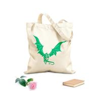 AILOONG Dragon Tale Fantasy Monster Flying Canvas Tote Bag 340g/m² thick fabric Replaces school bag
