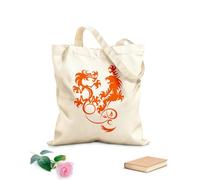 AILOONG Dragon Vs Tiger Fight Predators Boys Room Canvas Tote Bag 340g/m² thick fabric Replaces school bag