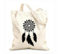AILOONG Dream Catcher Ethnic Dreamcatcher Canvas Tote Bag 12 oz thick fabric Replaces school bag 35x40cm Large