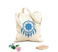 AILOONG dream catcher with feathers and sun silhouette in the middle simple Customizable pattern canvas bags 340g/m² thick fabric Matches clothing