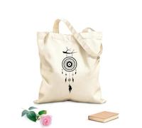 AILOONG Dreamcatcher Dream Native American Amulet Canvas Tote Bag 12 oz thick fabric Replaces school bag 25x30cm Small