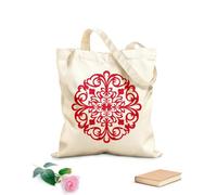 AILOONG en mandala elegance an intricate floral and swirling design on Reinforced Bottom Canvas Bag 340g/m² thick fabric Uses as a gift bag