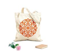 AILOONG en mandala elegance an intricate floral and swirling design on Reinforced Bottom Canvas Bag 340g/m² thick fabric Uses as a gift bag