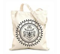 AILOONG Enso Circle Mandala Meditation Yoga Studio Cotton Canvas Shopping Bag 12 oz thick fabric Uses as a gift bag 25x30cm Small
