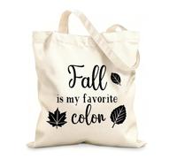 AILOONG Fall Is My Favorite Color Cotton Canvas Shoulder Bags 12 oz thick fabric Uses as a tool bag 25x30cm Small
