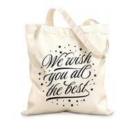 AILOONG Farewell message Reinforced Bottom Canvas Bag 12 oz thick fabric Uses as a gift bag 31x36cm Medium