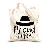 AILOONG fathers day typography lettering quotess Flat Tape Handle Tote Bag 12 oz thick fabric Replaces school bag 25x30cm Small