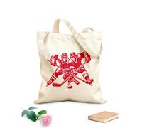 AILOONG fierce struggle between hockey players competing Reinforced Bottom Canvas Bag 340g/m² thick fabric Uses as a gift bag
