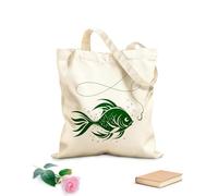 AILOONG Fish In The Water Cotton Canvas Shoulder Bags 340g/m² thick fabric Uses as a tool bag