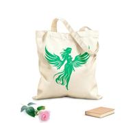 AILOONG Flat Tape Handle Tote Bag celestial harmony angelic logo serene presence winged angel symbol 340g/m² thick fabric Replaces school bag