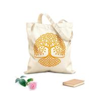 AILOONG Flat Tape Handle Tote Bag celtic tree of life circle design clipart 340g/m² thick fabric Replaces school bag