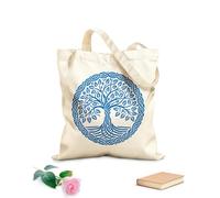 AILOONG Flat Tape Handle Tote Bag celtic tree of life clipart celtic tree silhouette a celtic hazel of lugh tree 340g/m² thick fabric Replaces school bag