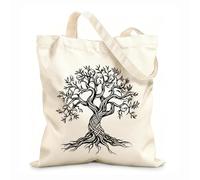 AILOONG Flat Tape Handle Tote Bag celtic tree of life clipart celtic tree silhouette a celtic yew tree 12 oz thick fabric Replaces school bag 25x30cm Small