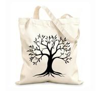 AILOONG Flat Tape Handle Tote Bag celtic tree of life clipart celtic tree silhouette a thorn celtic tree 12 oz thick fabric Replaces school bag 35x40cm Large