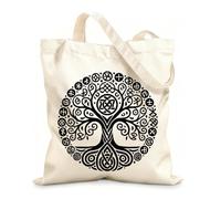 AILOONG Flat Tape Handle Tote Bag celtic tree of life clipart tree silhouette artwork 12 oz thick fabric Replaces school bag 25x30cm Small
