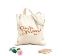 AILOONG Flat Tape Handle Tote Bag christ is risen in russian happy easter modern brush lettering old slavonic calligraphy 340g/m² thick fabric Replaces school bag