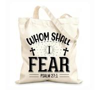 AILOONG Flat Tape Handle Tote Bag Christian Quotes and Proverbs 12 oz thick fabric Replaces school bag 31x36cm Medium
