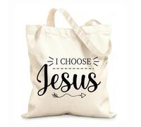 AILOONG Flat Tape Handle Tote Bag Christian Quotes and Proverbs 12 oz thick fabric Replaces school bag 31x36cm Medium