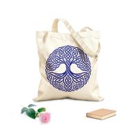 AILOONG Flat Tape Handle Tote Bag circle of eternity celtic tree of life clipart 340g/m² thick fabric Replaces school bag