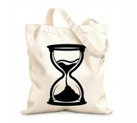 AILOONG Flat Tape Handle Tote Bag classic hourglass silhouette 12 oz thick fabric Replaces school bag 31x36cm Medium