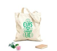 AILOONG Flat Tape Handle Tote Bag coffee quotes i like big cups and i cannot lie 340g/m² thick fabric Replaces school bag