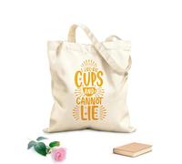 AILOONG Flat Tape Handle Tote Bag coffee quotes i like big cups and i cannot lie 340g/m² thick fabric Replaces school bag