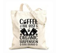 AILOONG Flat Tape Handle Tote Bag coffee the best organic suspension ever devised 12 oz thick fabric Replaces school bag 25x30cm Small