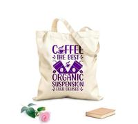 AILOONG Flat Tape Handle Tote Bag coffee the best organic suspension ever devised 340g/m² thick fabric Replaces school bag