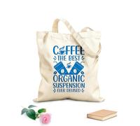 AILOONG Flat Tape Handle Tote Bag coffee the best organic suspension ever devised 340g/m² thick fabric Replaces school bag