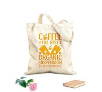 AILOONG Flat Tape Handle Tote Bag coffee the best organic suspension ever devised 340g/m² thick fabric Replaces school bag