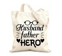 AILOONG Flat Tape Handle Tote Bag fathers day typography lettering quotess 12 oz thick fabric Replaces school bag 25x30cm Small