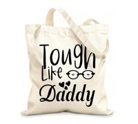 AILOONG Flat Tape Handle Tote Bag fathers day typography lettering quotess 12 oz thick fabric Replaces school bag 25x30cm Small