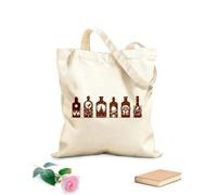 AILOONG Flat Tape Handle Tote Bag shadowed bottle forms 340g/m² thick fabric Replaces school bag