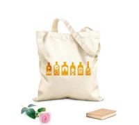 AILOONG Flat Tape Handle Tote Bag shadowed bottle forms 340g/m² thick fabric Replaces school bag