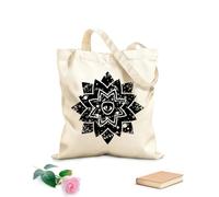 AILOONG flower eye surreal astrology Reinforced Bottom Canvas Bag 12 oz thick fabric Uses as a gift bag 35x40cm Large