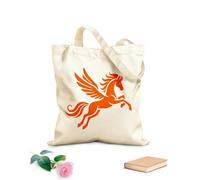AILOONG flying pegasus horse silhouette Reinforced Bottom Canvas Bag 340g/m² thick fabric Uses as a gift bag