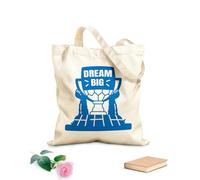 AILOONG football trophy with dream big typography flat Reinforced Bottom Canvas Bag 340g/m² thick fabric Uses as a gift bag