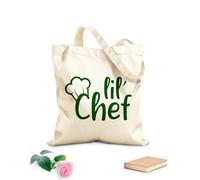 AILOONG fun kitchen typography Reinforced Bottom Canvas Bag 340g/m² thick fabric Uses as a gift bag