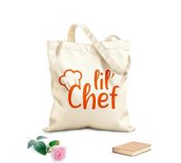 AILOONG fun kitchen typography Reinforced Bottom Canvas Bag 340g/m² thick fabric Uses as a gift bag